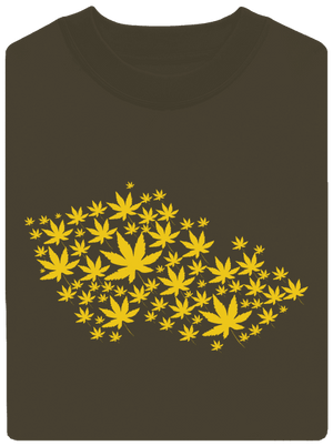 Ganja Country unisex mikina bez kapucne Urban Khaki