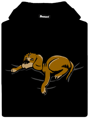 Spiaci pes pánska mikina klokanka Black