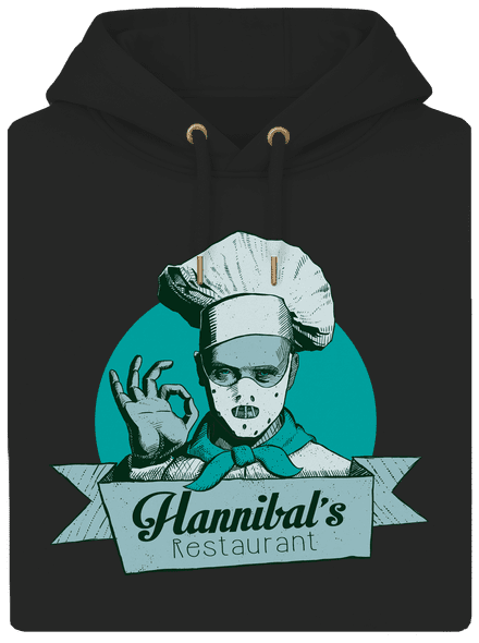 U Hannibala unisex mikina premium Dark Black