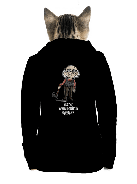 Neklidný - vlastný text dámska mikina na zips Black