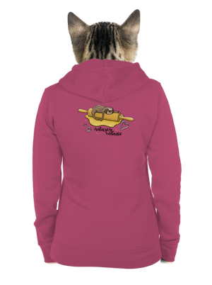 Milujem váľanie dámska mikina na zips Magenta