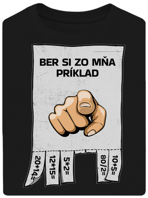 Ber si zo mňa príklad unisex tričko oversized Black