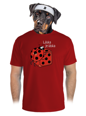 Láska je láska pánske športové tričko Red Mal