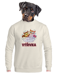 unisex mikina bez kapucne