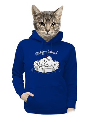 Milujem túlenie dámska mikina klokanka Royal Blue Mal