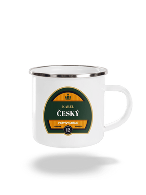 Pivná etiketa plecháčik White