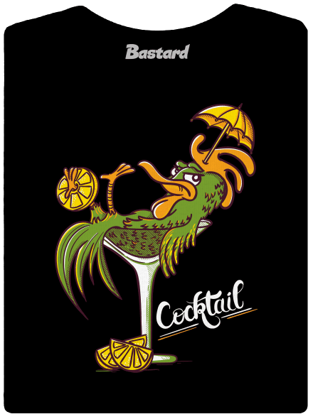 Cocktail dámske tričko s lemom Black