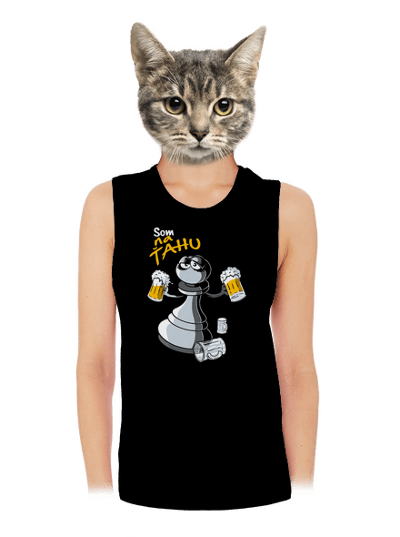 Na ťahu dámske tielko voľné Black