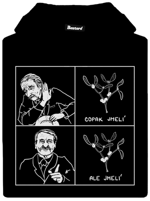 Cimrman: Copak jmelí pánska mikina klokanka Black