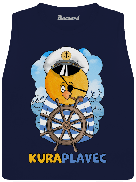 Kuraplavec dámske tielko voľné Navy
