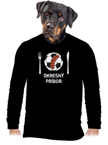 Okresný príbor pánske dlhý rukáv Black