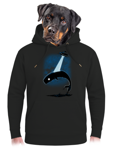 Big Fish unisex mikina premium Dark Black