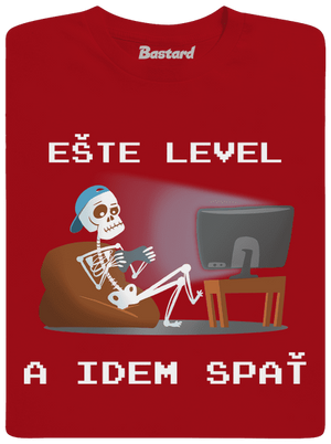 Ešte level pánske dlhý rukáv Red