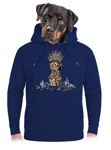 Indiánek unisex mikina premium Navy