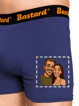 Karikatúra z vlastnej fotky boxerky Blue Navy