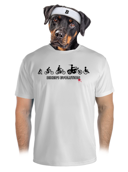 Biker’s Evolution pánske športové tričko White