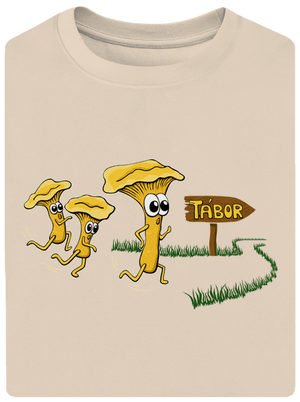 Beží líšky k táboru unisex tričko oversized Almond