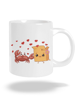 Krab a krabica veľký hrnček White