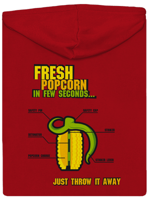 Popcorn grenade pánska mikina na zips Red