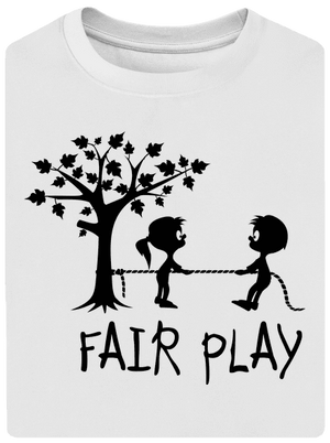 Fair play unisex tričko oversized White