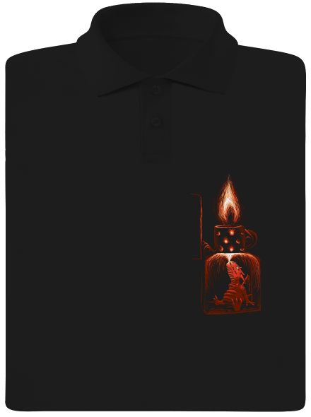 Zapaľovač pánska polokošeľa Black