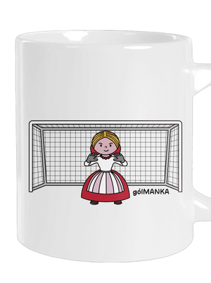 Gólmanka veľký hrnček White