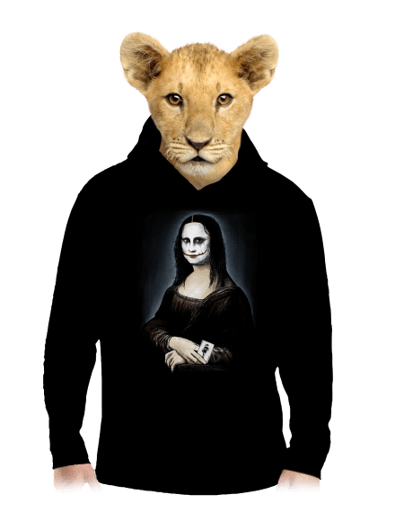 Mona Joker Lisa detská mikina klokanka Black