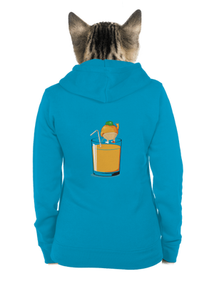 Opitý pomaranč dámska mikina na zips Blue Atol