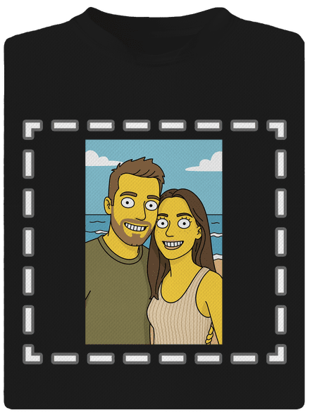 Simpsonovi z vlastnej fotky pánske športové tričko Black