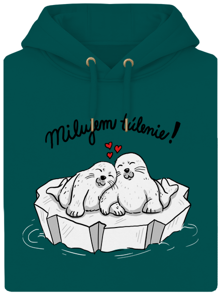Milujem túlenie unisex mikina premium Emerald Green