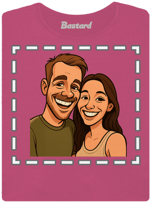 Karikatúra z vlastnej fotky dámske tričko prémium Magenta