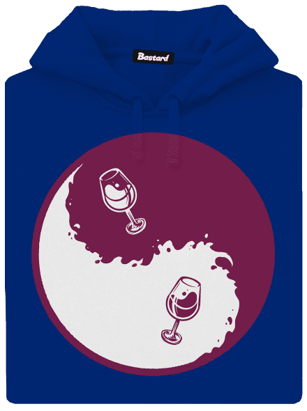 Jin Jang víno dámska mikina klokanka Royal Blue Mal