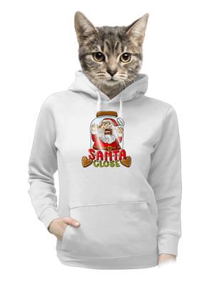 Santa Close dámska mikina klokanka White