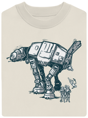 AT-AT unisex mikina bez kapucne Off White