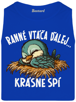 Ranné vtáča spí pánske tielko Royal Blue