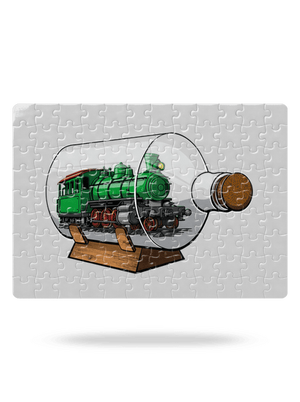 Lokomotíva vo fľaši puzzle White