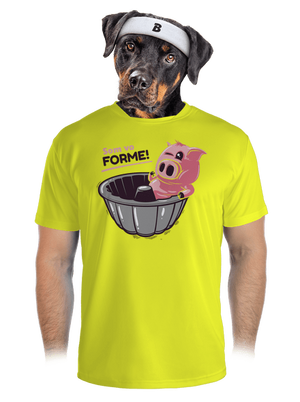 Vo forme pánske športové tričko Neon Yellow