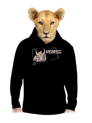 Mačací horoskop: Kozorožec detská mikina klokanka Black