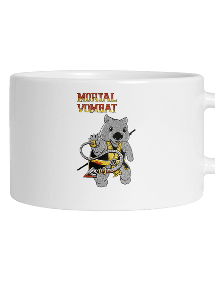 Mortal Vombat hrnček makronka White