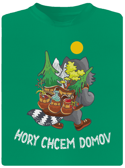 Hory chcem domov detské športové tričko Kelly Green Mal