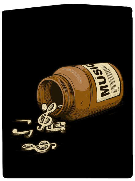 Music Pills dámska mikina na zips Black