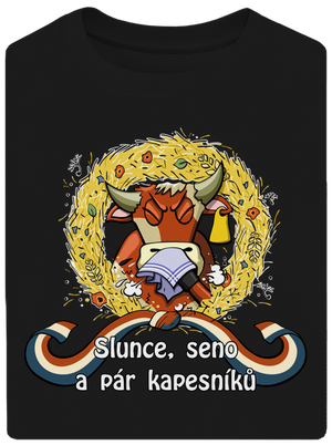 Slunce, seno a pár kapesníků unisex tričko oversized Black