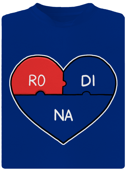Rodinné puzzle pánske športové tričko Royal Blue Mal
