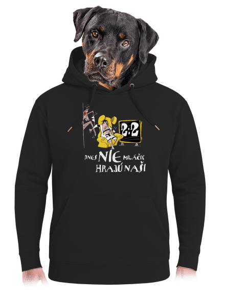 Hrajú naši unisex mikina premium Dark Black
