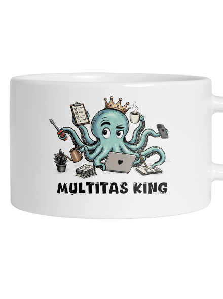Multitas king hrnček makronka White