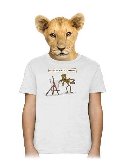 AI generated image detské tričko White