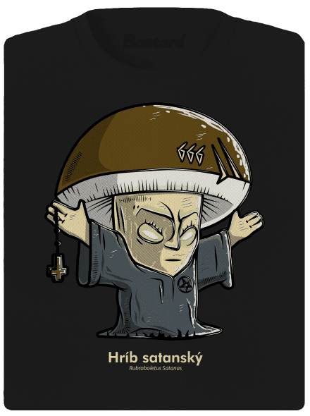Hríb satanský dámske športové tričko Black