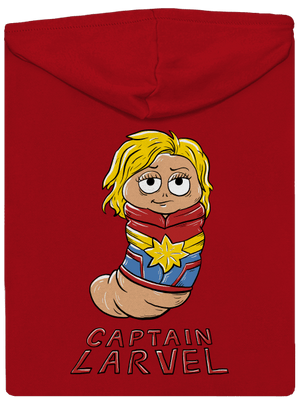 Captain Larvel pánska mikina na zips Red