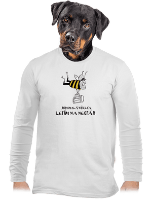 Malá včielka pánske dlhý rukáv White