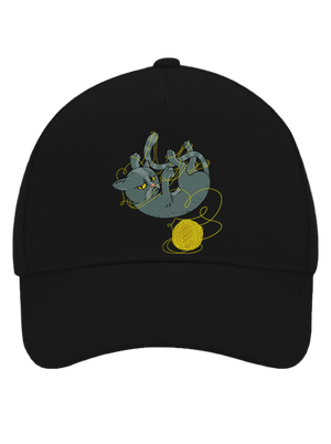 Nevrlý kocúr šiltovka baseballka Black